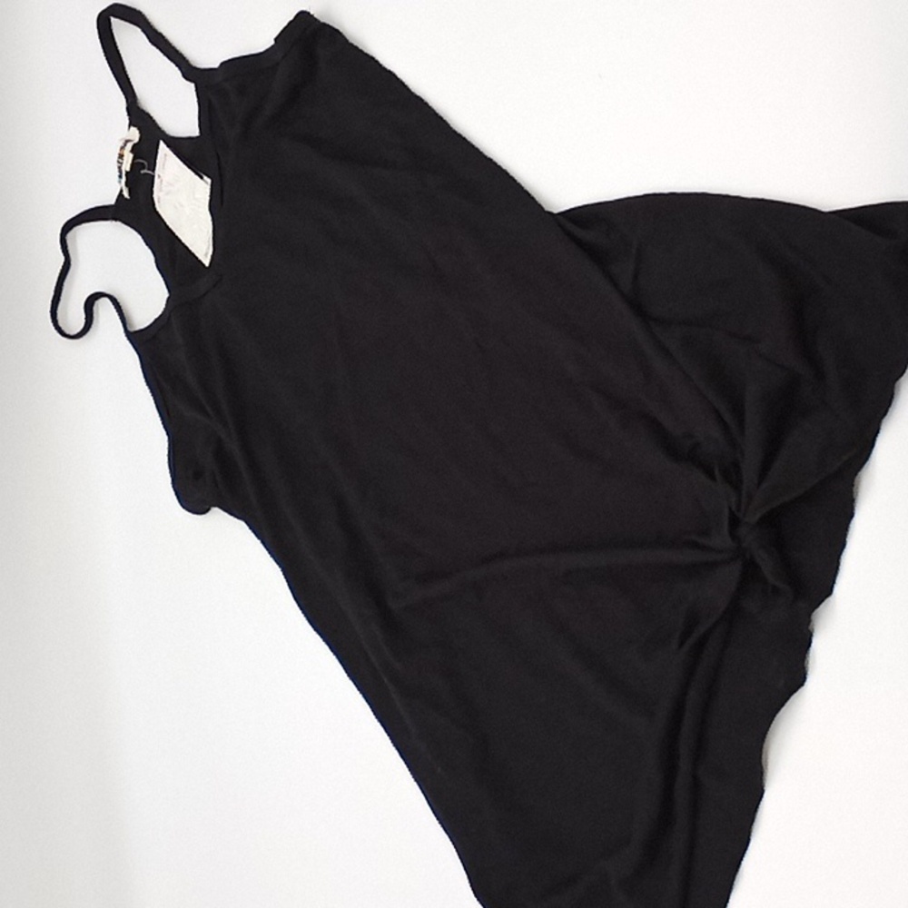 Miken Knot-Hem Swim Cover-Up‎ Dress Black XL